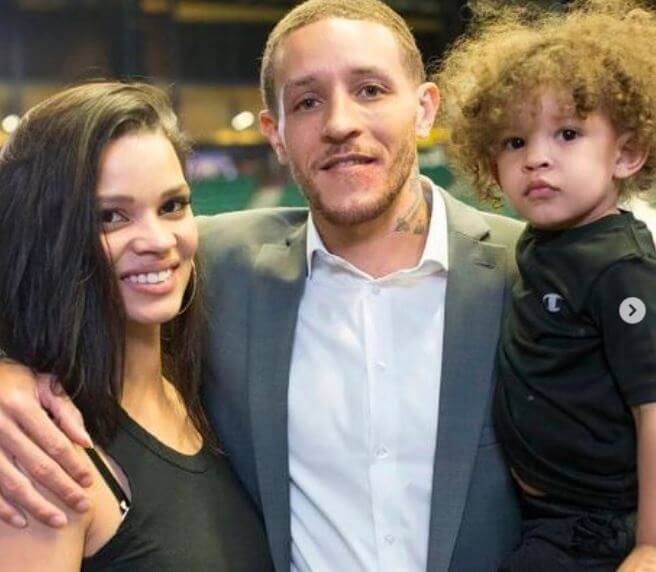 Caressa Suzzette Madden with her ex-husband Delonte West and son Cash West.